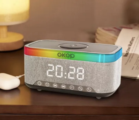 RGB BedSide Clock with Wireless Charging and Speaker - One Deal A